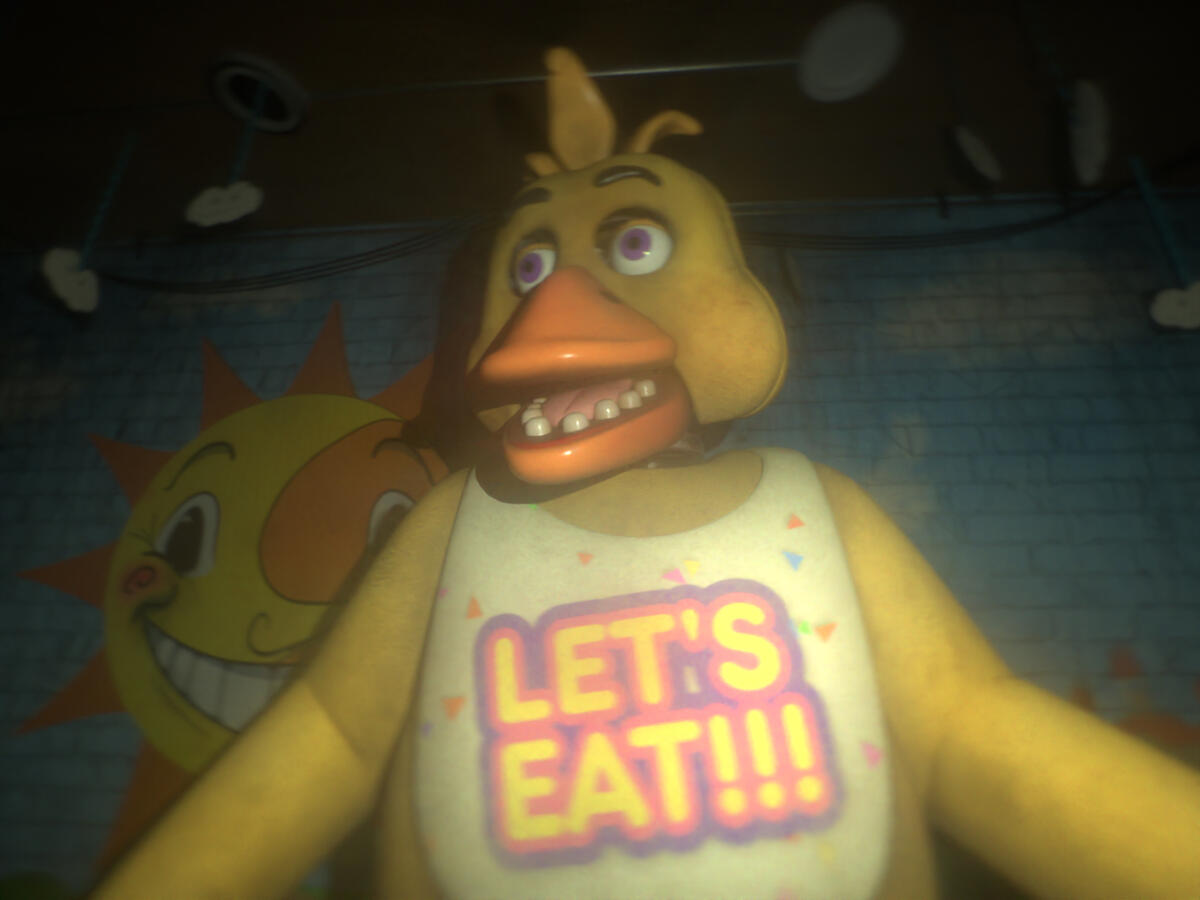 Scanned photo of Chica animatronic (1999)