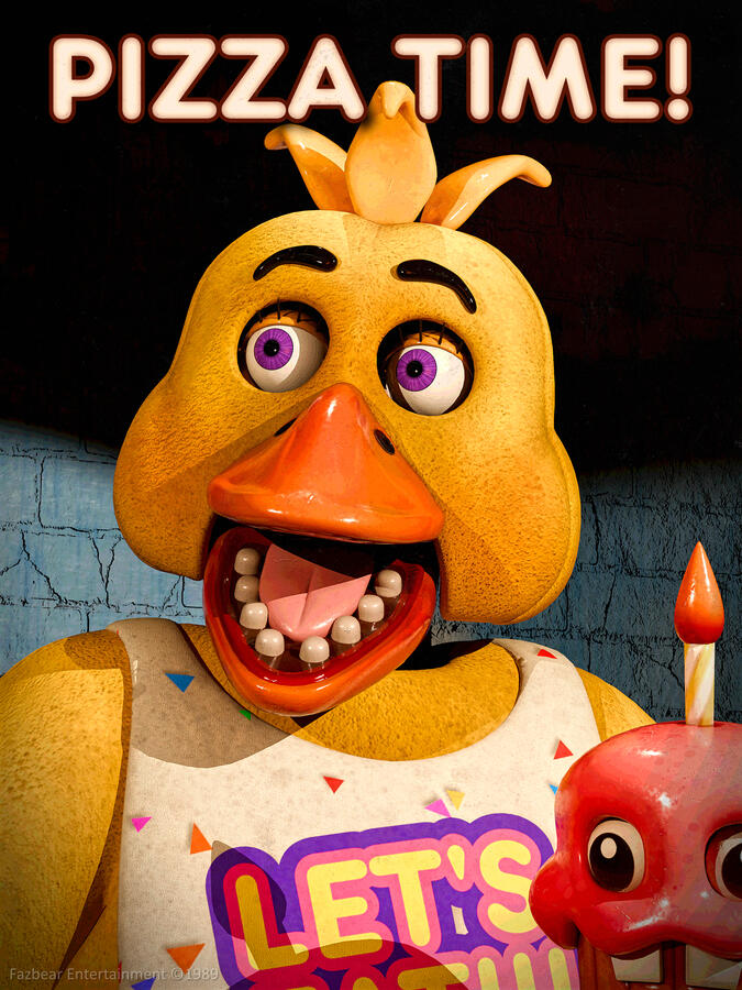Chica the Chicken's 'PIZZA TIME!' poster