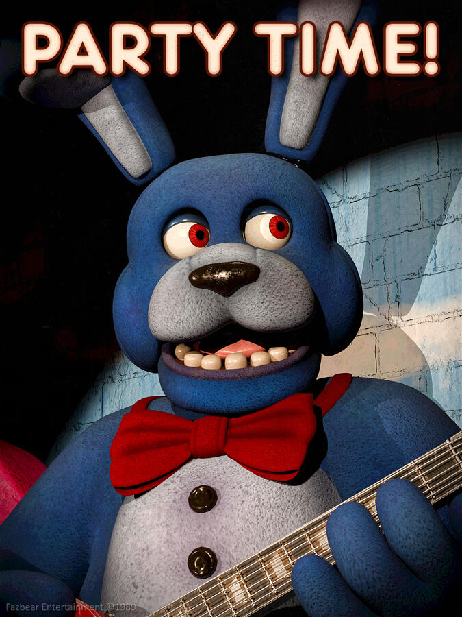 Bonnie the Bunny's 'PARTY TIME!' poster