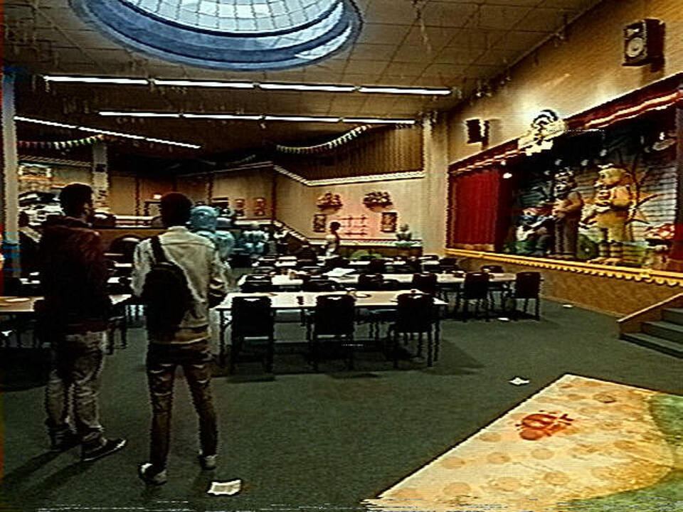 Screengrab of Freddy's showroom from family home video (1998)