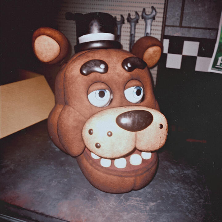 Photo of prototype Freddy head originating from early '80s (1992/3)